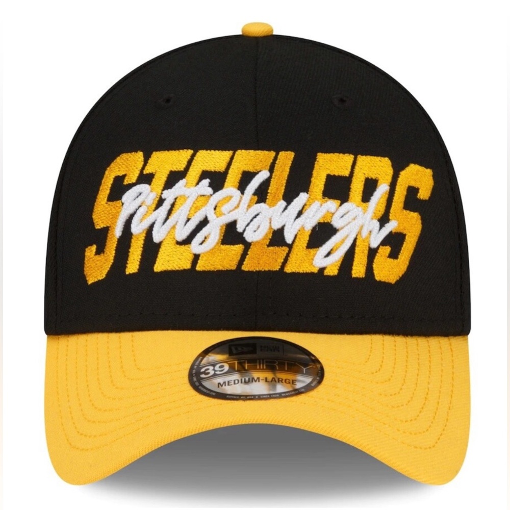 New Era Steelers 39Thirty Flex Fit Cap Black & Gold M/L NWT